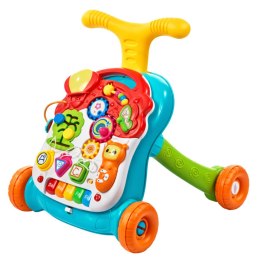 Chodzik Pchacz Edukacyjny Stolik Panel Interaktywny 5w1 Wielokolorowy