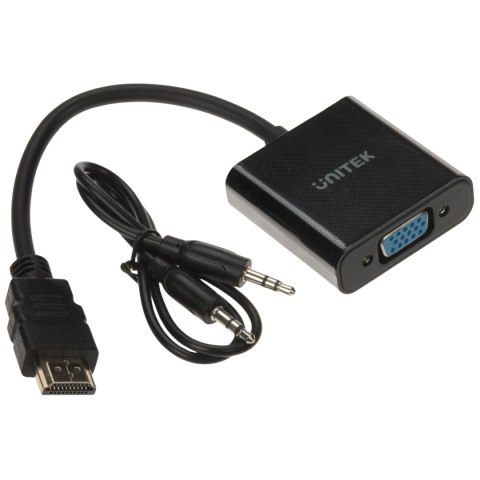 KONWERTER HDMI NA VGA Y-6333 + AUDIO UNITEK