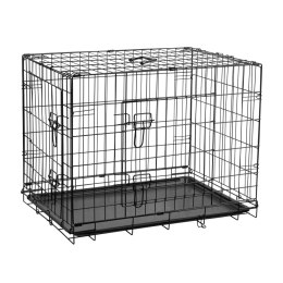 Metalowa klatka dla psa, kojec, rozmiar L 76x53x59 cm , REBEL ANIMALS