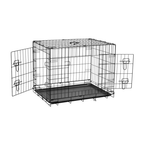 Metalowa klatka dla psa, kojec, rozmiar XL 91x60x67 cm , REBEL ANIMALS