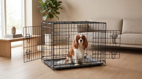 Metalowa klatka dla psa, kojec, rozmiar XL 91x60x67 cm , REBEL ANIMALS