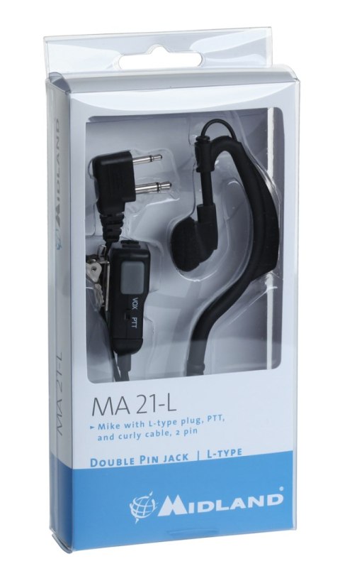 Mikrofonosłuchawka MA21-L PTT/VOX Midland