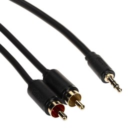 PRZEWÓD C19024BK01 2 x CINCH / Jack TRS 3.5 mm 10 m UNITEK
