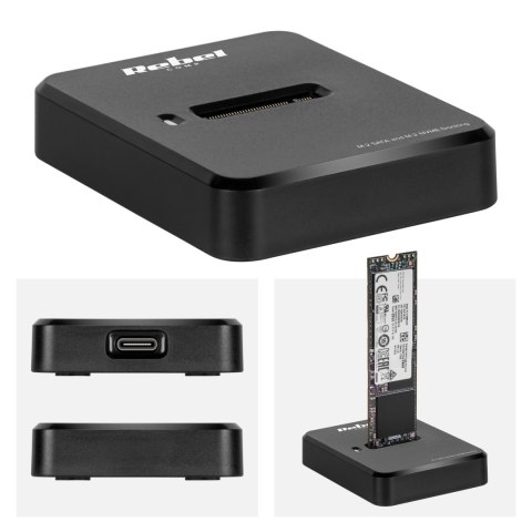 Stacja dokująca dysków NVME M2 (Mkey+ B+Mkey) USB typu C aluminiowa Rebel
