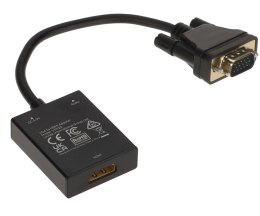 KONWERTER VGA NA HDMI V1112ABK01 + AUDIO UNITEK
