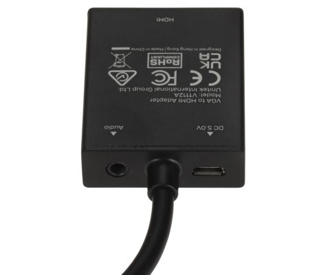 KONWERTER VGA NA HDMI V1112ABK01 + AUDIO UNITEK