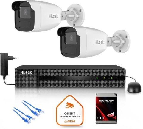 Zestaw monitoringu Hilook 2x kamera IPC-B440H(4mm)(C) z dyskiem 2TB