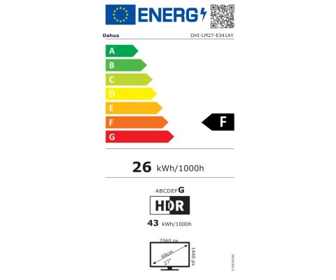 MONITOR GAMINGOWY LM27-E341AY 27 " - 1440p QHD, 275 Hz DAHUA