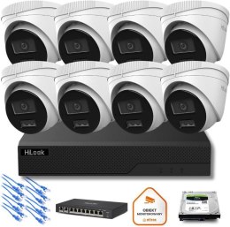 Zestaw monitoringu IP Hilook 8x kamer IPC-T260HA-LU 6MP Smart-hybrid Light