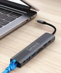 HUB USB-C Przejściówka ADAPTER 8w1 HDMI 2.0 4K 60 Hz Gigabit Ethernet 1000 Mbps Zenwire HUB81