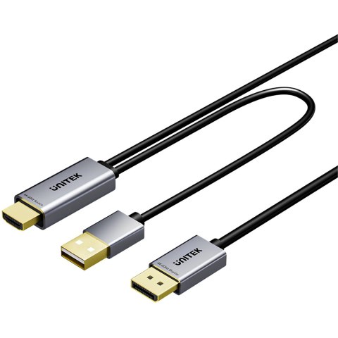 KONWERTER HDMI / DISPLAYPORT V1714AGY01 1.8 m, 4K UHD UNITEK