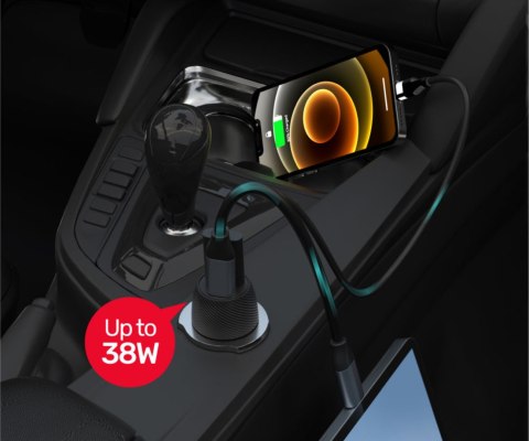 ŁADOWARKA SAMOCHODOWA USB P1400A Powertrain Duo UNITEK