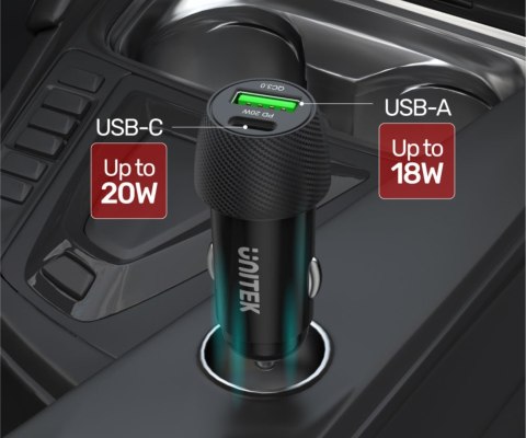 ŁADOWARKA SAMOCHODOWA USB P1400A Powertrain Duo UNITEK
