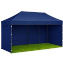 Namiot Ekspresowy Ogrodowy Cateringowy Pawilon Handlowy Granatowy 3x6 M
