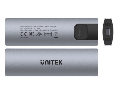 OBUDOWA DYSKU TWARDEGO S1230A SSD M.2 SATA/NVMe UNITEK