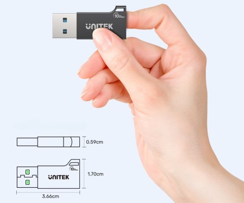 PRZEJŚCIE A1049ABK01 WTYK USB-A / GNIAZDO USB-C UNITEK