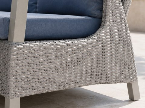 Zestaw mebli ogrodowych Royal Comfort techorattan szary + Duży Narożnik + Regulowany Stół + 13 Poduszek