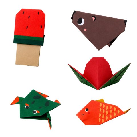 Kolorowy Zeszyt z Origami Dla Dzieci Zwierzęta Poziomy Trudności 30 Arkuszy