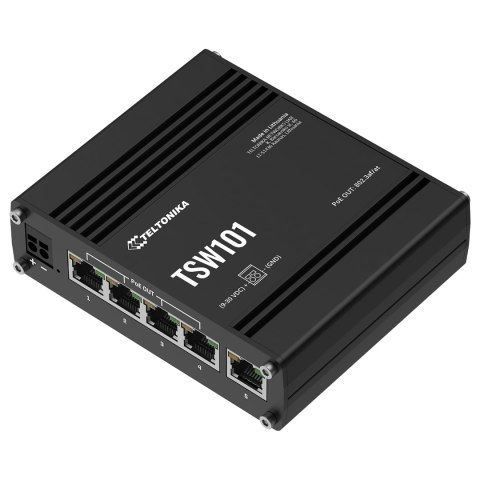 SWITCH PRZEMYSŁOWY POE TSW101 5-PORTOWY, 4 PoE Teltonika