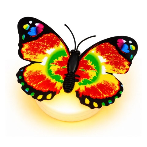 Świecący Motylek LED Dekoracja Do Przyklejenia Samoprzylepny 6x5 cm