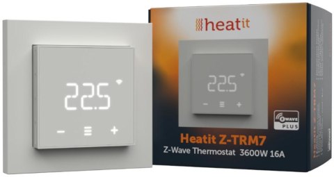 Termostat Heatit Z-TRM7 White RAL 9003 Z-Wave Thermostat 3600W 16A 868,4 Mhz