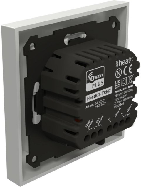 Termostat Heatit Z-TRM7 White RAL 9003 Z-Wave Thermostat 3600W 16A 868,4 Mhz