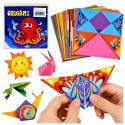 Zestaw Do Origami Papier Kolorowy Książeczka Instruktażowa 100 Arkuszy