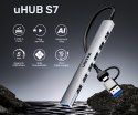 HUB USB 2.0 / 3.0 H1209AGY01 15 cm UNITEK