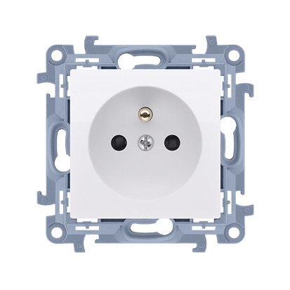 KONTAKT SIMON 10 MODUŁ BIAŁY GNIAZDO 1X Z/U Z PRZESŁONAMI 16A 250V