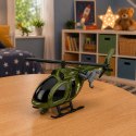 Helikopter Wojskowy Militarny Z Hakiem Światła Dźwięki Zielony