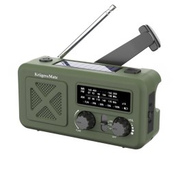 Radio solarne, przenośne radio awaryjne SOS, powerbank 2000mAh, latarka, dynamo, Kruger&Matz