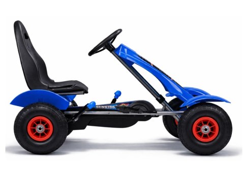 Sportowy Gokart Na Pedały F618 Pomowane Koła Obciążenie 50kg Niebieski