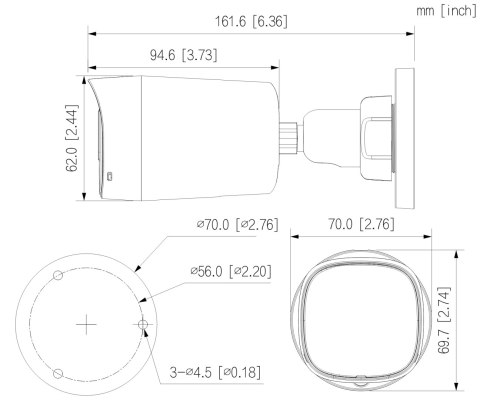 KAMERA AHD, HD-CVI, HD-TVI, PAL HAC-HFW1500RL-IL-T-0280B-DIP Smart Dual Light Two-way Talk - 5 Mpx 2.8 mm DAHUA