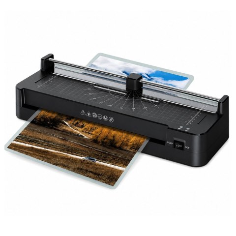 Laminator Ze Zgrzewarką i Gilotyną 3W1 Do Dokumentów Zdjęć A3 Czarny