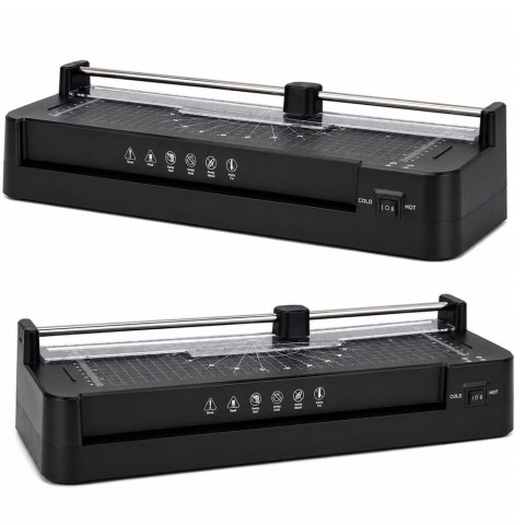 Laminator Ze Zgrzewarką i Gilotyną 3W1 Do Dokumentów Zdjęć A3 Czarny