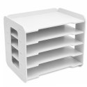 Organizer Biurowy Na Biurko Drewniany Półki Na Dokumenty A4 Biały
