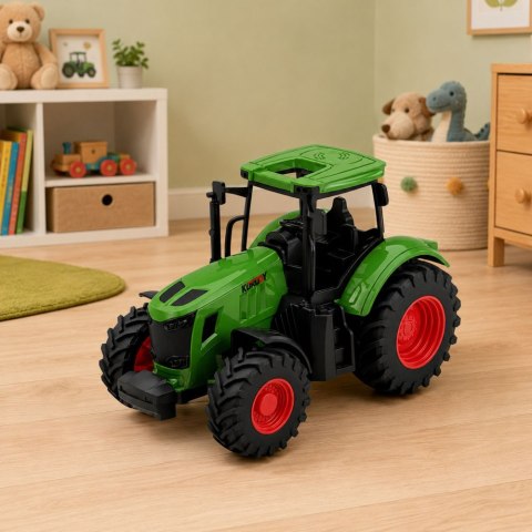 Traktor Rolniczy Farmerski Gospodarski Gumowe Koła Zielony 1:24