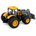 Traktor Rolniczy Farmerski Ze Spychaczem Światła Dźwięki Żółty 1:24