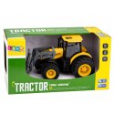 Traktor Rolniczy Farmerski Ze Spychaczem Światła Dźwięki Żółty 1:24