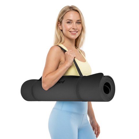 Mata gimnastyczna do ćwiczeń joga, pilates, fitness, 183x61cm, 1cm, REBEL
