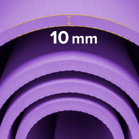 Mata gimnastyczna do ćwiczeń joga, pilates, fitness, 183x61cm, 1cm, REBEL