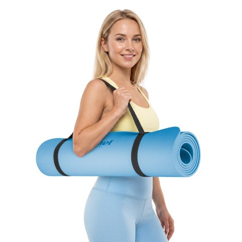 Mata gimnastyczna do ćwiczeń joga, pilates, fitness, 183x61cm, 1cm, REBEL