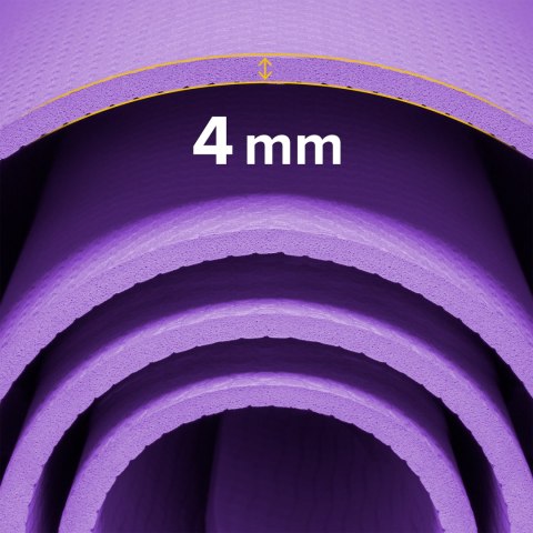 Mata gimnastyczna do ćwiczeń joga, pilates, fitness, 183x61cm, 4mm, REBEL
