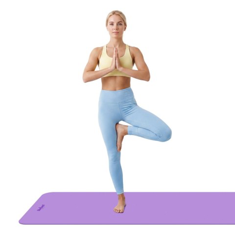 Mata gimnastyczna do ćwiczeń joga, pilates, fitness, 183x61cm, 4mm, REBEL
