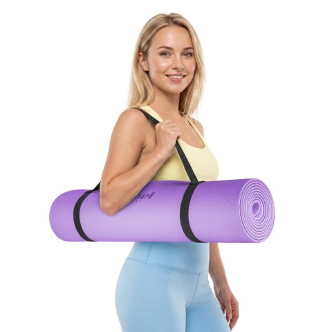 Mata gimnastyczna do ćwiczeń joga, pilates, fitness, 183x61cm, 4mm, REBEL
