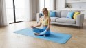 Mata gimnastyczna do ćwiczeń joga, pilates, fitness, 183x61cm, 4mm, REBEL