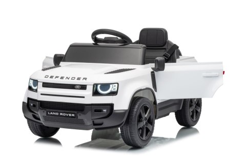 Auto Land Rover Defender białe na akumulator dla dzieci + pilot R/C