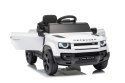 Auto Land Rover Defender białe na akumulator dla dzieci + pilot R/C