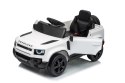 Auto Land Rover Defender białe na akumulator dla dzieci + pilot R/C