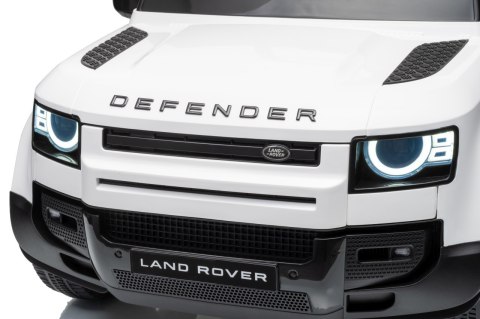 Auto Land Rover Defender białe na akumulator dla dzieci + pilot R/C
